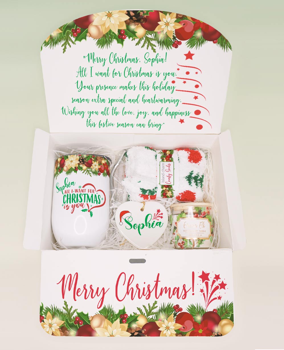 Mug Gift Box, Personalized Christmas Mug, Merry & Bright Gift Box, Chr –  Plant Box Co